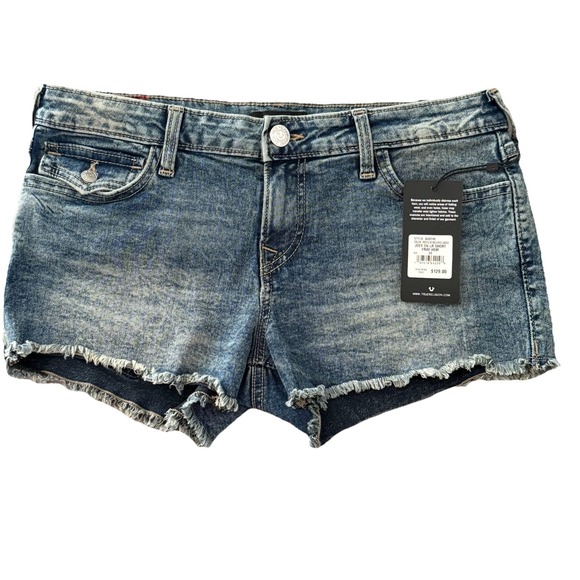 True‎ Religion Joey Cut-Off Low Rise Cut Off Short W30 - Picture 1 of 12